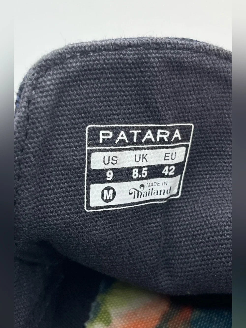 PATARA Men”s Eco - Friendly Navy  Nomad Canvas Lace-Up  Travel Shoes Size US 9